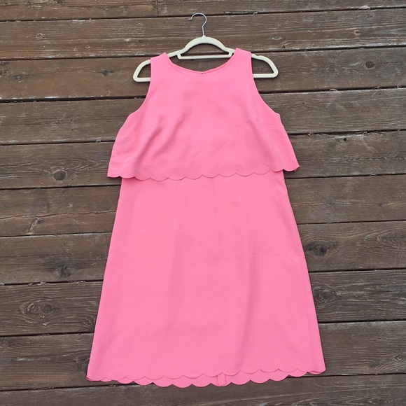 LOFT Dresses & Skirts - Pink Scalloped Loft Dress